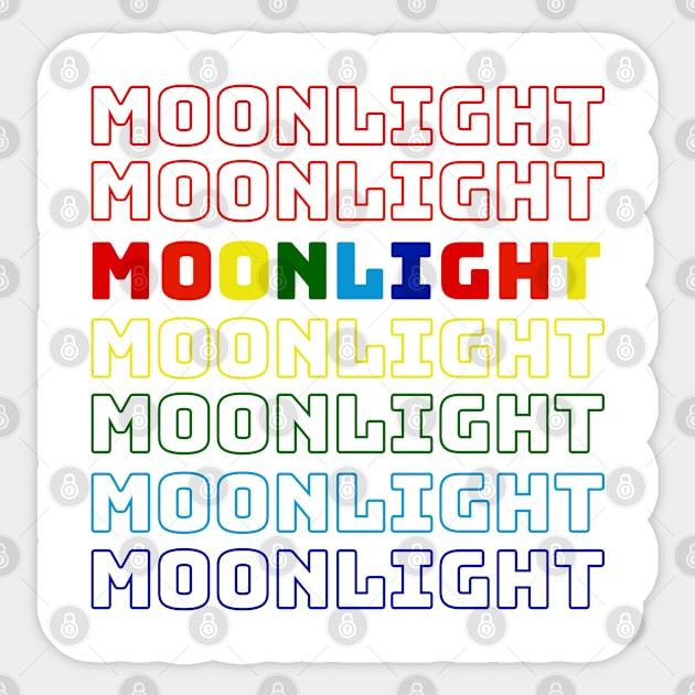 Moonlight Rainbow Sticker by dexster